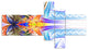 Strange Fractal Desktop, Large abstract art, 60"x32", 5 panels