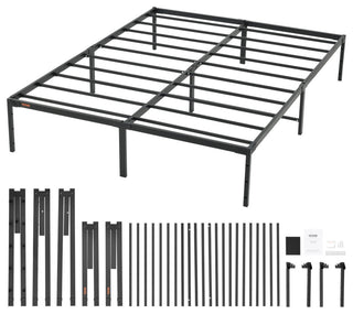 VEVOR Queen Size Bed Frame 14" Metal Bed Frame Platform 1500 lbs Noise Free