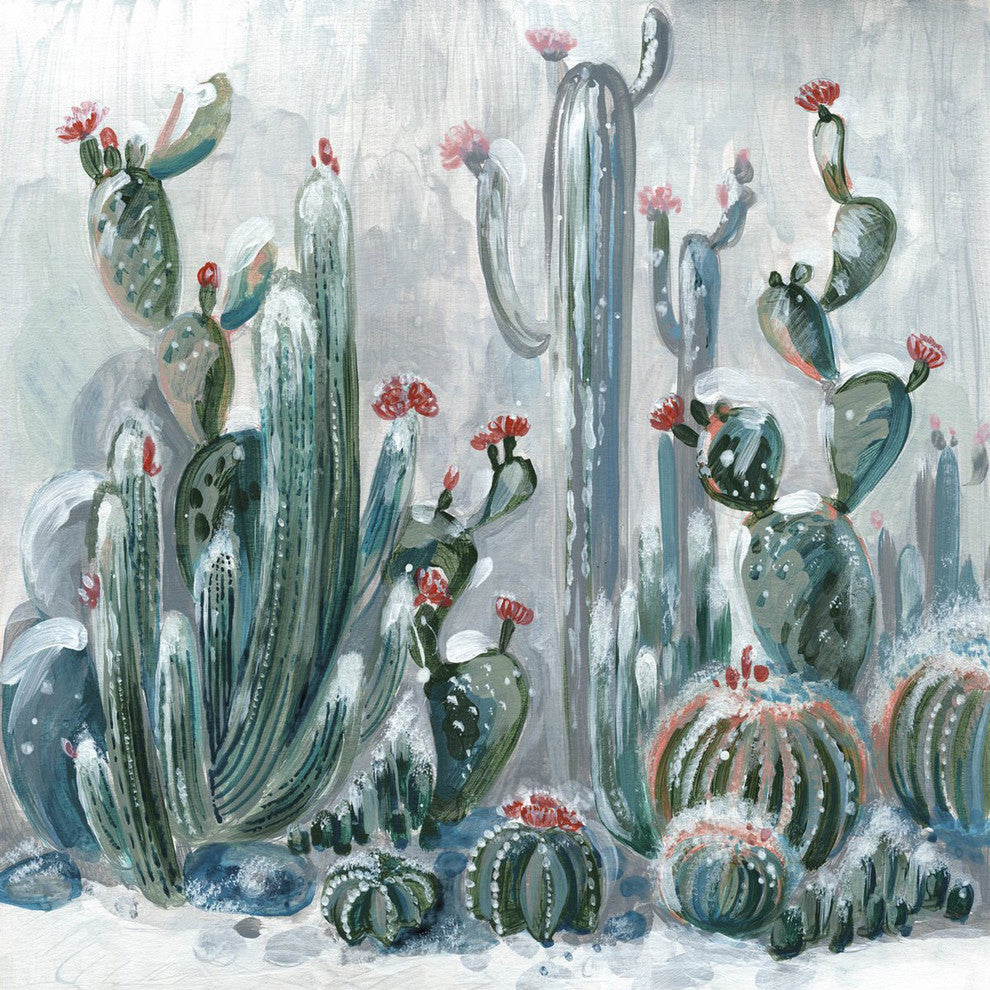 "Cactus Garden II" Painting Print on Wrapped Canvas, 32"x32"
