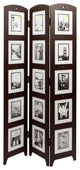 kieragrace KG Traditional  Photo 3-Panel Room Divider Espresso Engineered Wood