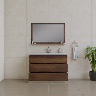 Paterno 48" Bathroom Vanity With Sink, Rosewood