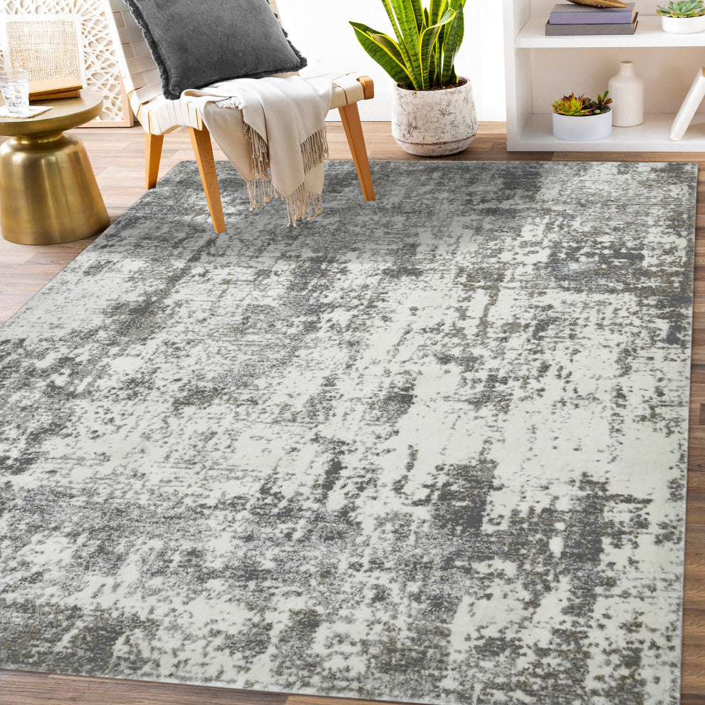 Savannah Beatrice Area Rug, Ivory, 5'3" x 7'9", Abstract