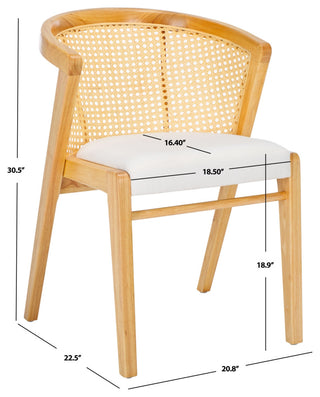 Safavieh Edan Dining Chair, Natural/White