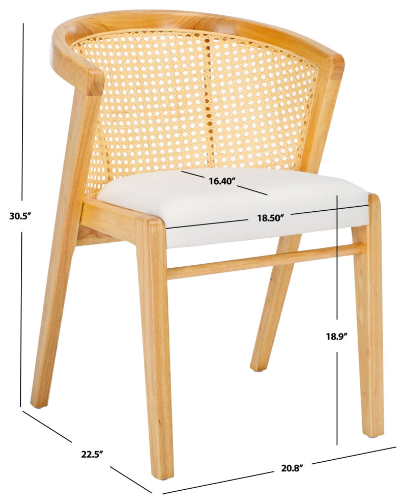 Safavieh Edan Dining Chair, Natural/White