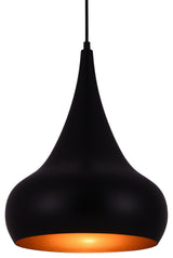 Elegant Lighting LDPD2047 Circa 15"H Pendant - Black