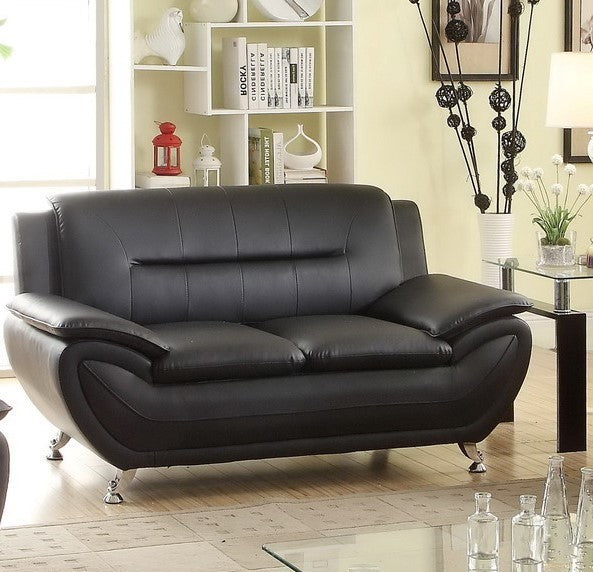 Oreo Black Living Room Collection, Loveseat