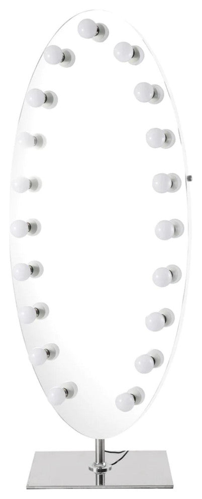 Heiress Full Length Vanity Mirror, White, Led Strip Light