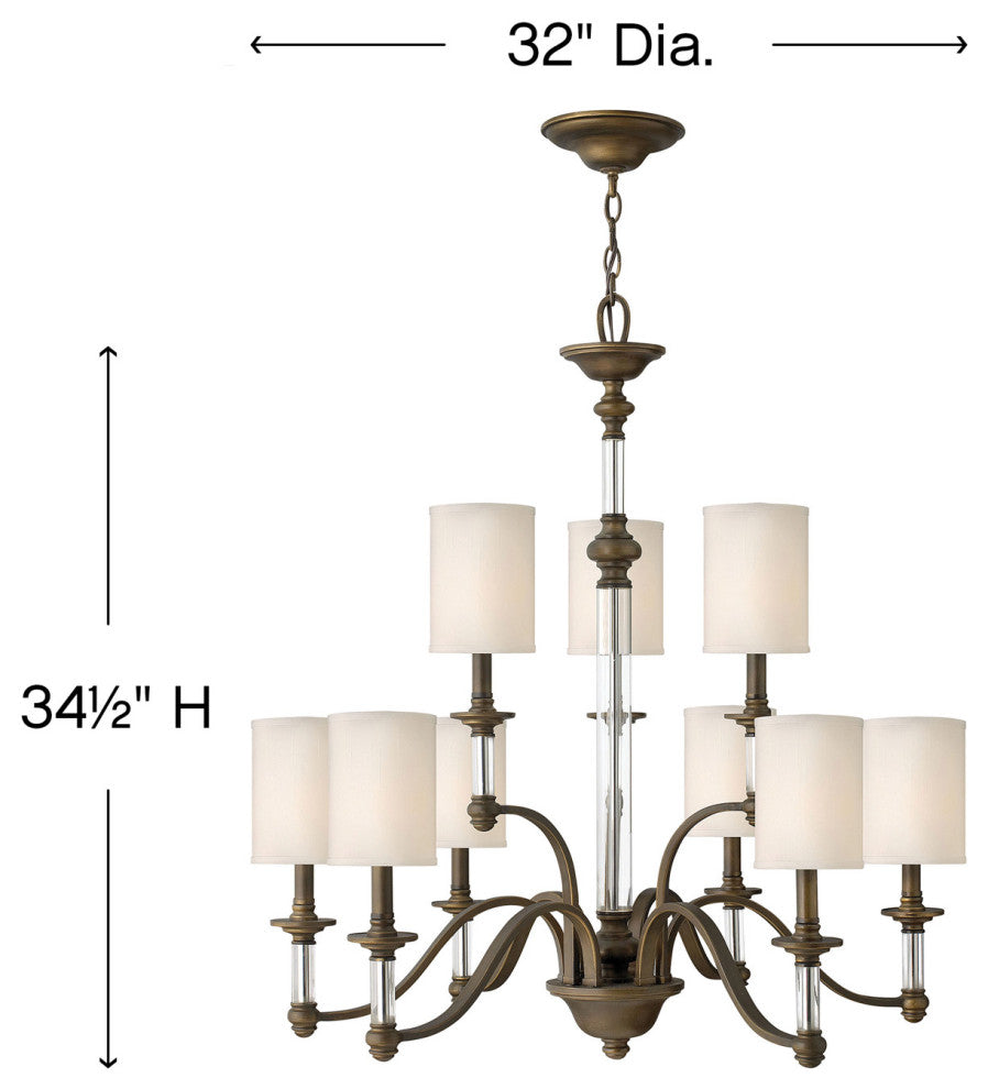 Hinkley Sussex Large Two Tier, English Bronze