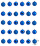 Holiday Xmas 30 Count 2.5" Shatterproof Ornament Set With Re-Useable Container