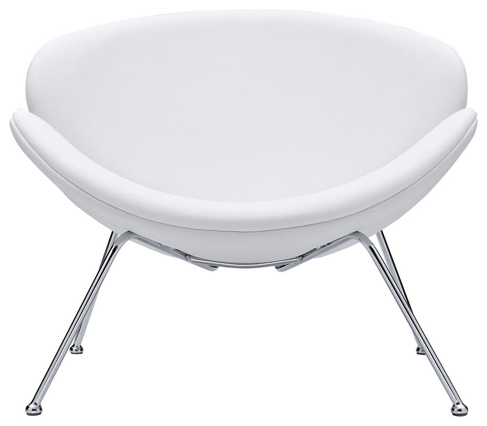 Modern Contemporary Living Room Lounge Chair White
