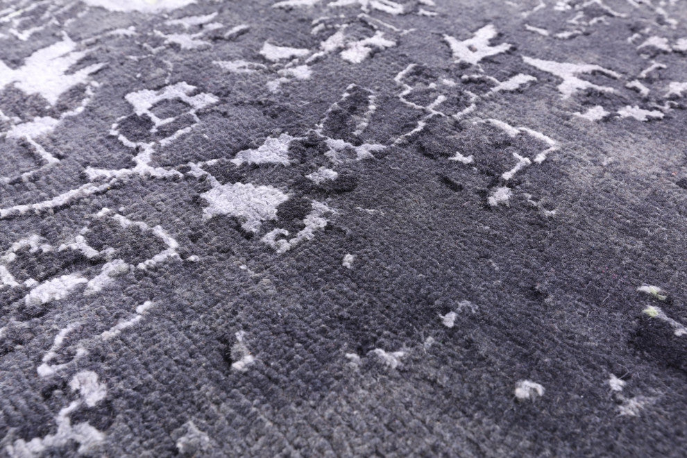 Wool and Silk Modern Hand Knotted Rug 8' 2" X 10' 4" Q8494