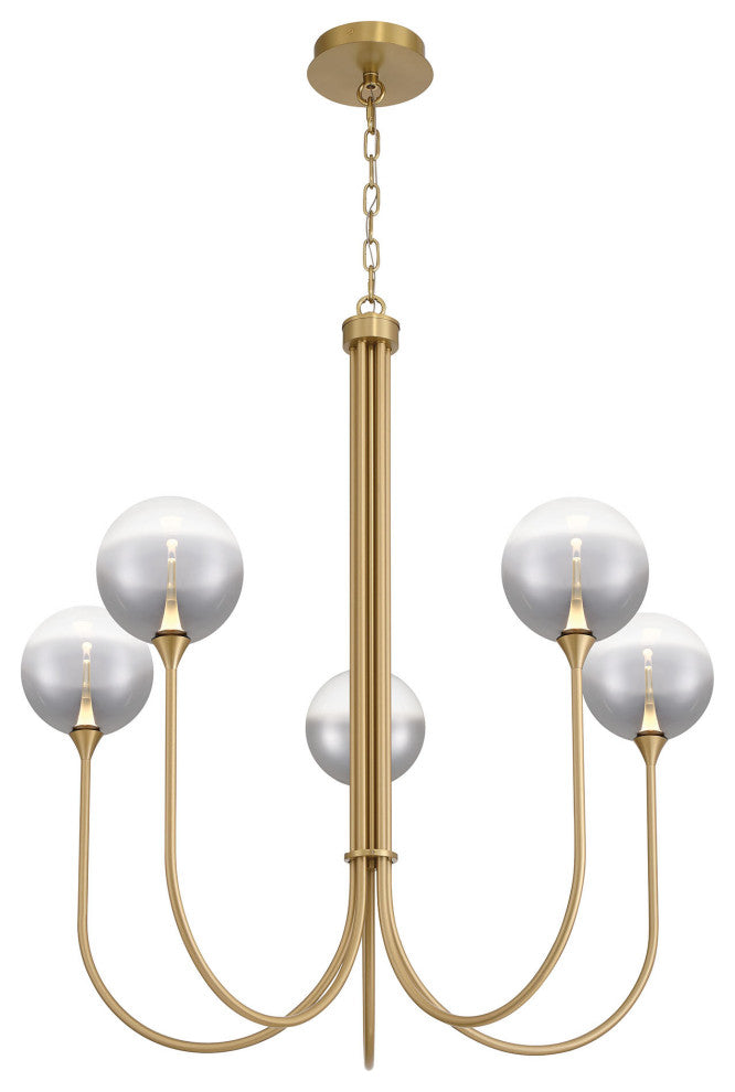 Iissa 5L 34" Gold Smoke Chandelier
