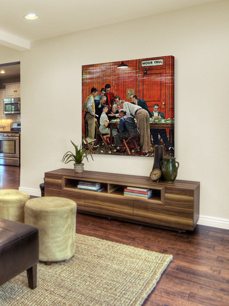 "Jury" Painting Print on Canvas by Norman Rockwell