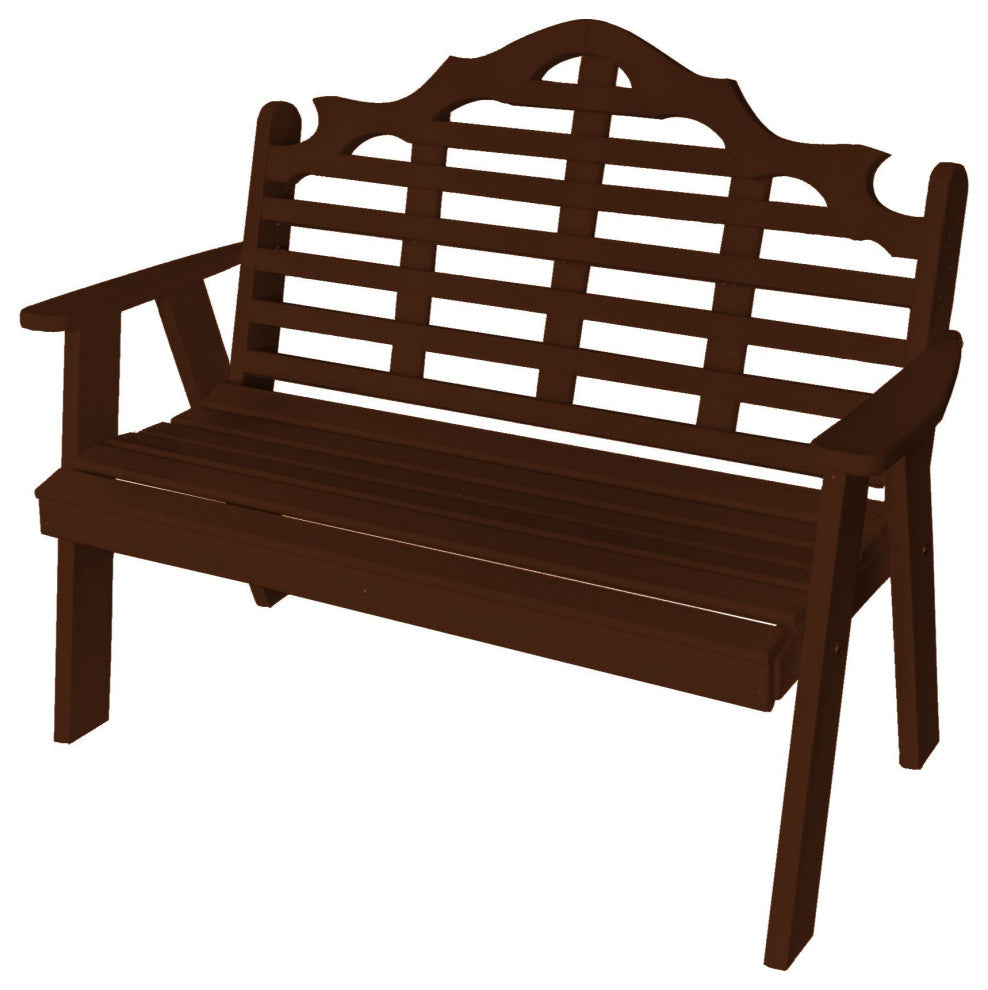 Poly Marlboro Garden Bench, Tudor Brown, 5 Foot