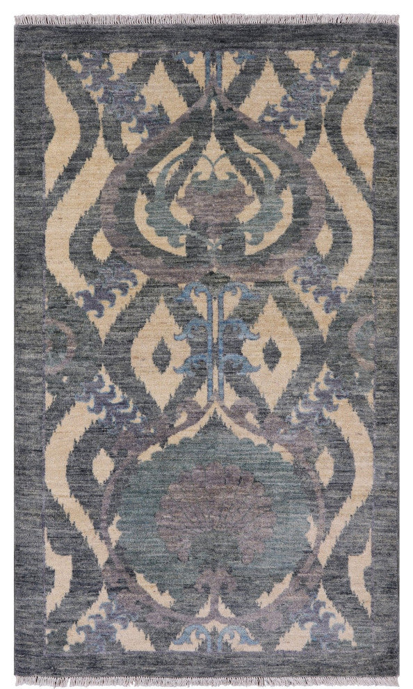 3' 2" X 5' 4" Hand-Knotted William Morris Rug Q6560