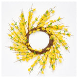 22" Artificial Floral Forsythia Wreath