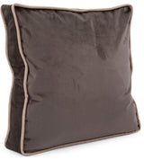 Plush Velvet Pewter Pillow, Bella 20" Square