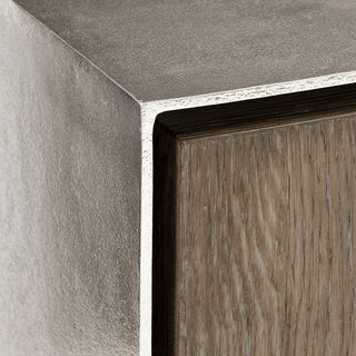 Close-up of a top edge/finish on a white background.