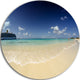 Crystal Waters Of Grand Cayman, Seashore Photo Round Wall Art, 23"