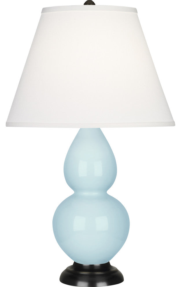 Small Double Gourd Accent Lamp, Baby Blue