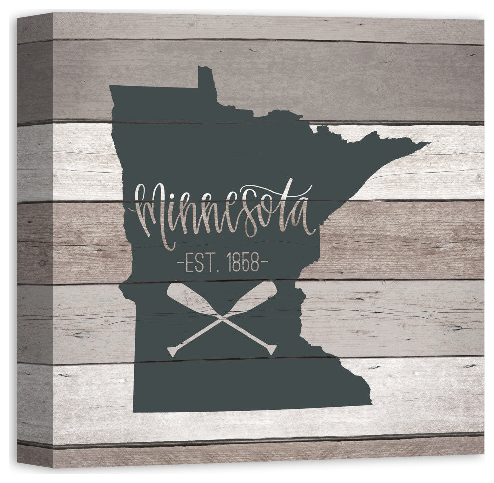 Minnesota Established 16x16 Canvas Wall Art