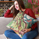 Plutus Blue Garden Graphic Print Luxury Throw Pillow, 18"x18"