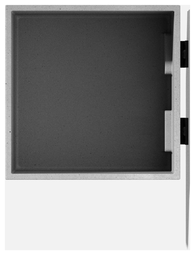 Veadek Geo Series Hanging 5" Planter, Grey, 5", 2 Pack