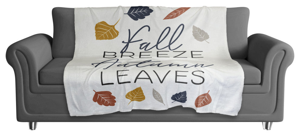 Fall Breeze Autumn Leaves 50x60 Sherpa Fleece Blanket