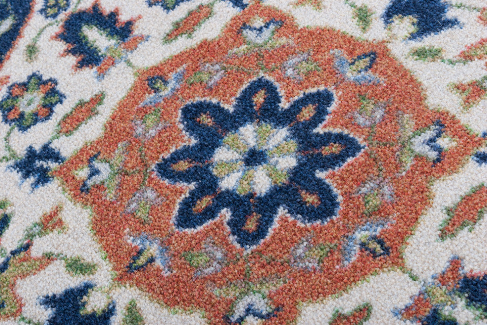 Zanza, Navy, 5'x8'