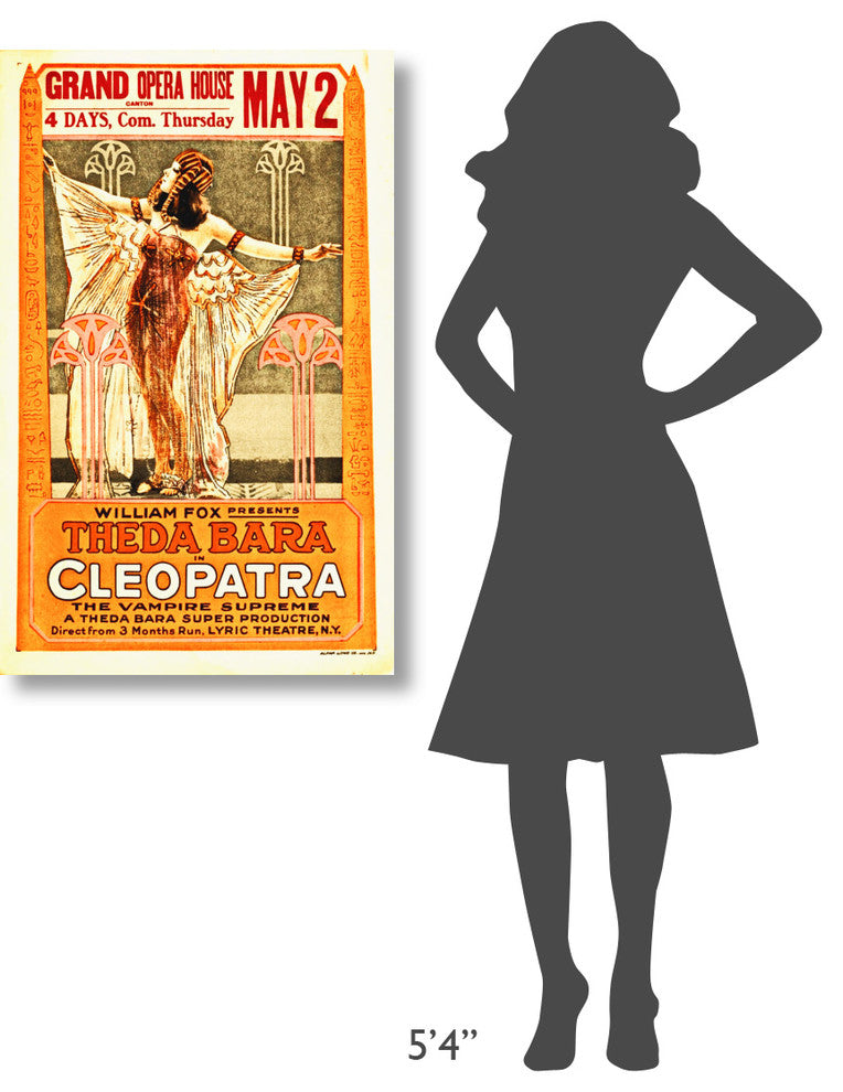 "Theda Bara, Cleopatra Poster" Canvas by Hollywood Photo Archive, 25x40"