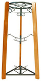 Goldwell Designs 35" 3-Step Metal & Wood Stand, Green Metal