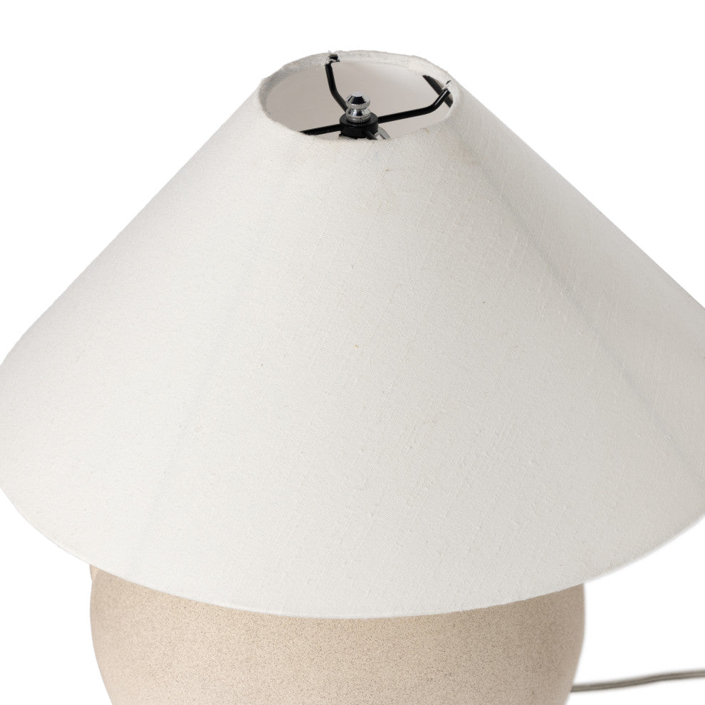 Mays Table Lamp-Light Sand Porcelain