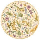 Safavieh Chelsea Hk178A Floral Rug, Ivory/Multi, 6'0"x6'0" Round