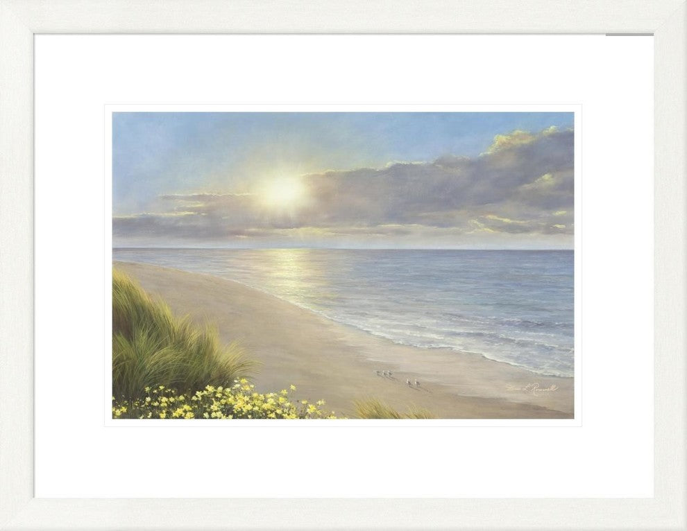 "Beach Serenity" Framed Digital Print by Diane Romanello, 27x21"