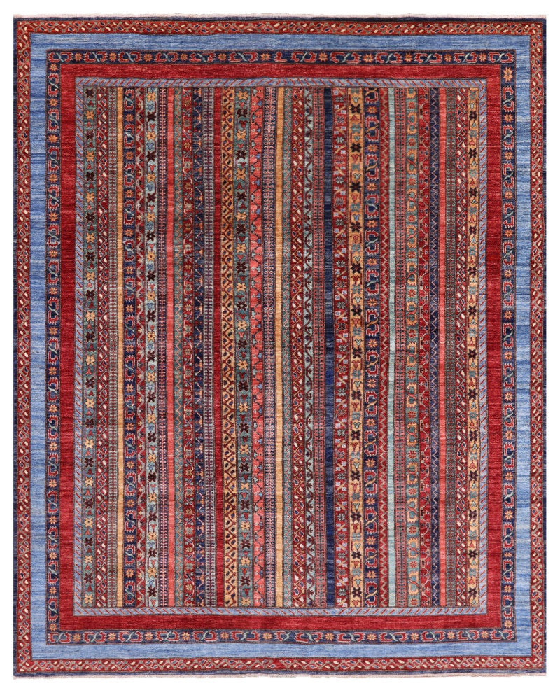 7' 11" X 9' 10" Persian Gabbeh Shall Hand Knotted Wool Rug Q11146
