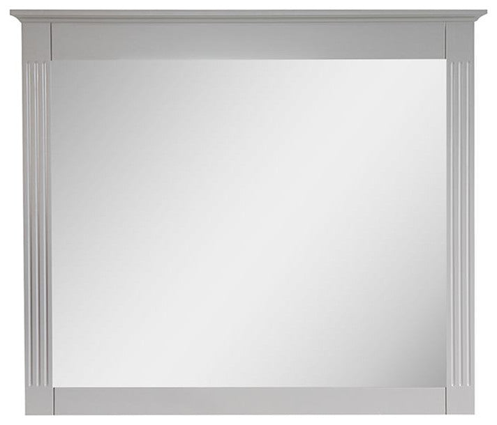 Solid Wood Bathroom Vanity Mirror for Wall Mounted, Titainum Grey, 38x33