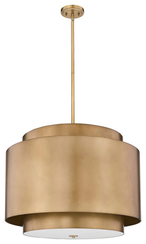 Zlite 739P32-RB 4-Light Pendant, Rubbed Brass
