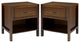 Lydia 2-Piece 1 Drawer Classic Solid Wood Nightstand Set - Walnut