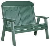 Poly Classic Bench, Green, 4 Foot