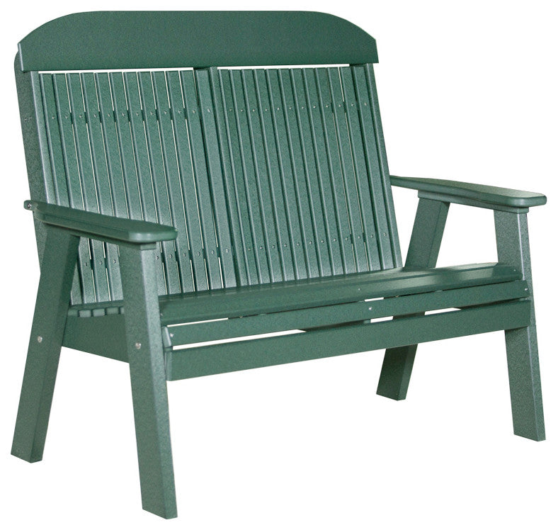 Poly Classic Bench, Green, 4 Foot