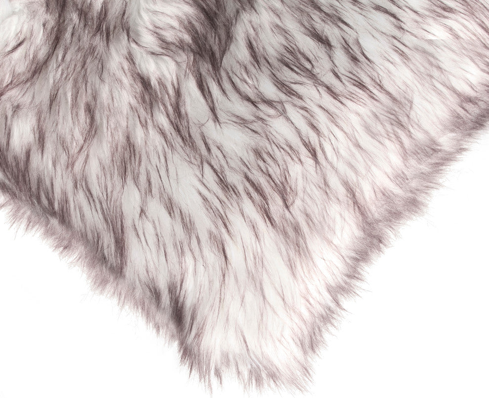 Belton Faux Fur Pillows, Set of 2, Gradient Chocolate, 12"x20"
