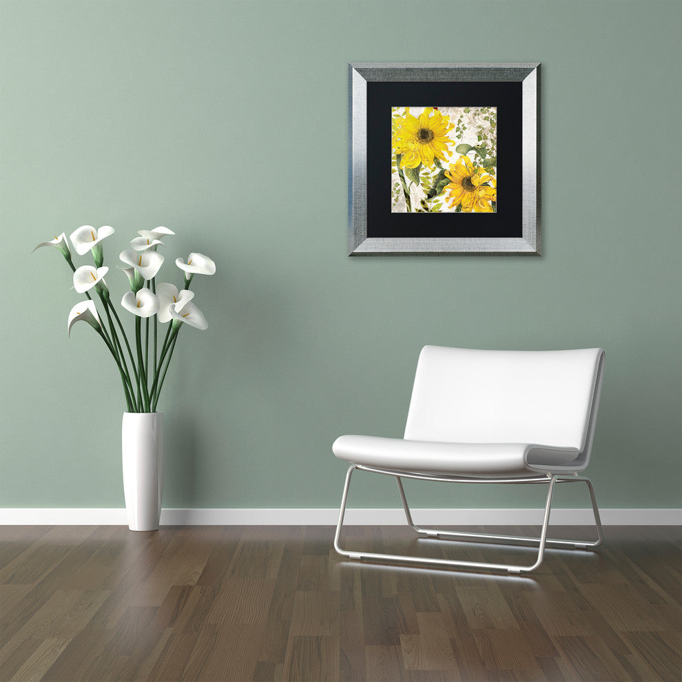 Color Bakery 'Carina I' Matted Framed Art, Silver Frame, Black Mat, 16x16