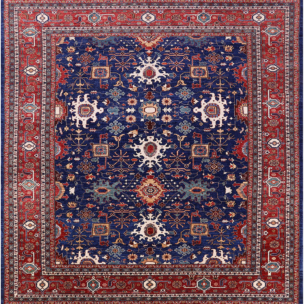 Ahgly Company Indoor Square Mid-Century Modern Area Rugs, 7' Square
