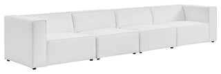 Mingle Vegan Leather 4-Piece Sectional Sofa