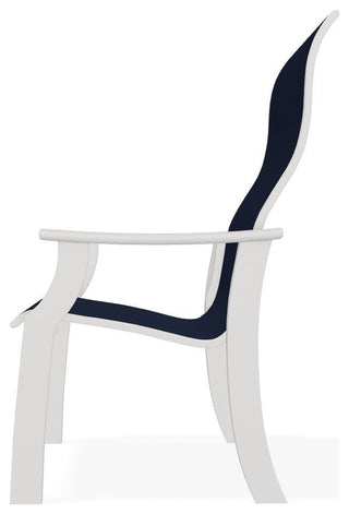 St. Catherine Sling Outdoor Armchair, Navy/Snow