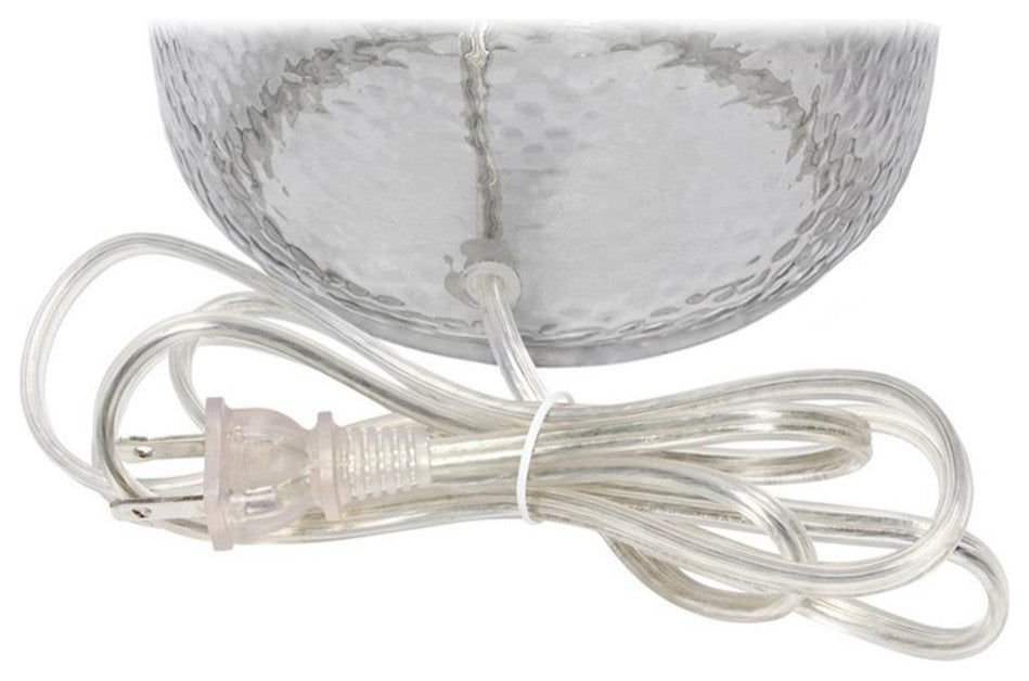 Elegant Designs Textured Glass Table Lamp, Gray