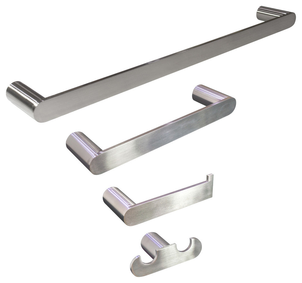 Celeste Sapphire 4-Pc Set Wall-Mounted Bathroom Accessories Brushed Nickel