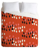 Morgan Kendall Red Scribbles Duvet Cover, King