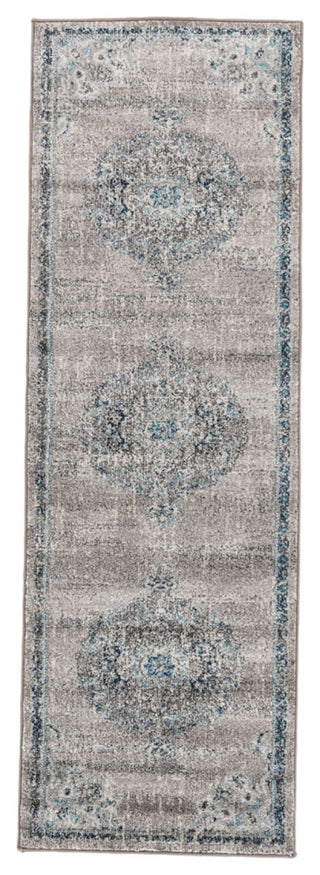 Montana Nieves Runner, Blue, 2'7" x 8', Medallion