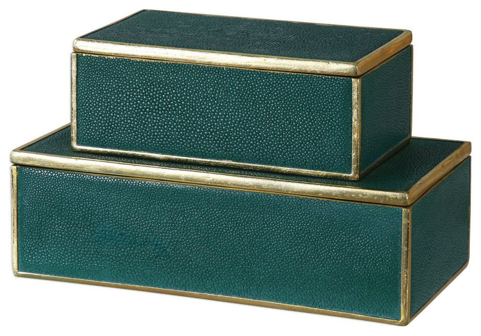 Uttermost Karis Emerald Green Boxes Set of 2